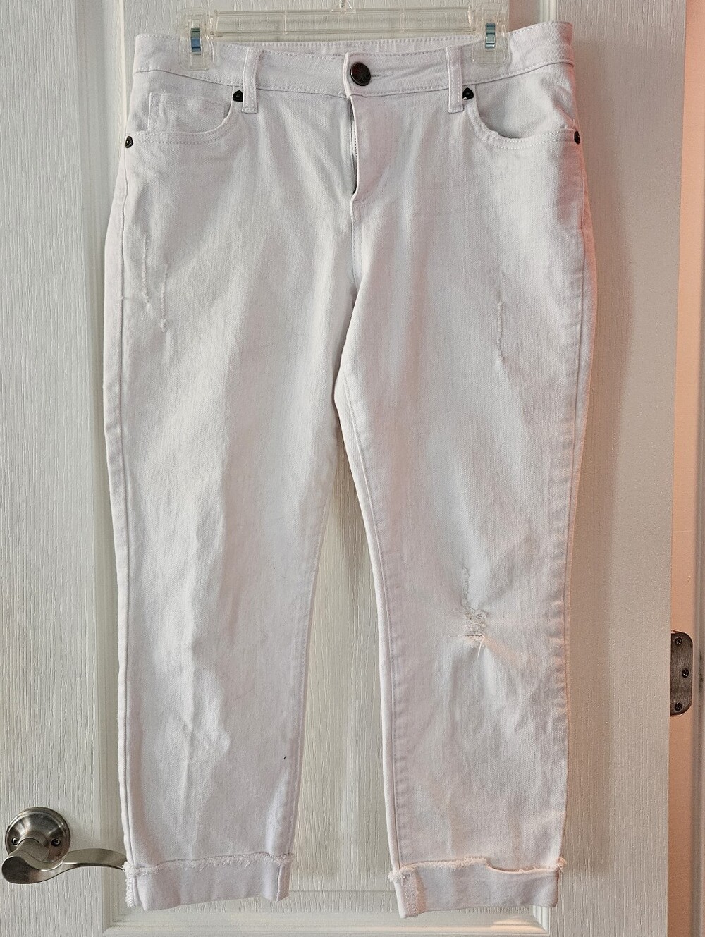 Kut From the Kloth Catherine Boyfriend White Jean - Size 8